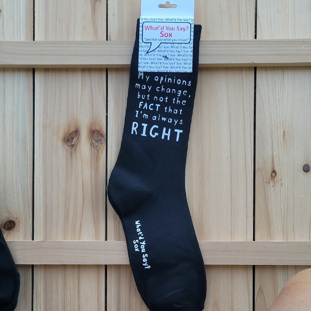 NWT Foozy's Unisex What'd You Say? Funny Sox